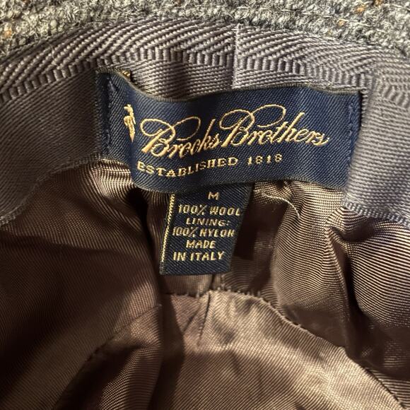 Brooks Brothers Italian Wool Tweed Bucket Hat Charcoal Gray Medium (7 1/8) - Picture 5 of 6